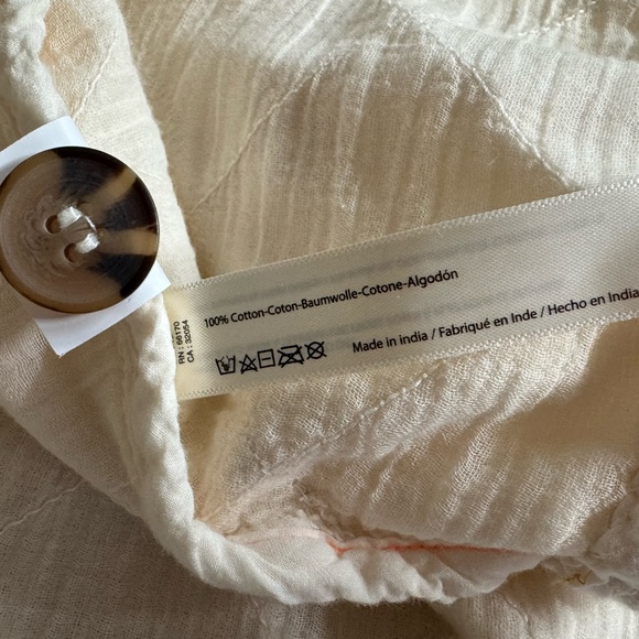 Free People - Oversized Parachute Quilted Ivory Jacket. Size Small. - Picture 11 of 12